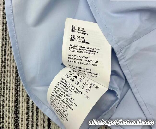 Top Design Miu Miu Cotton Shirt MM032304 Light Blue 2026
