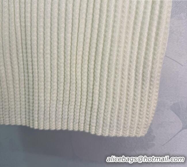 Shop Discount Miu Miu Wool Knit Vest MM032306 White 2026