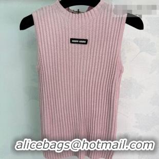 Best Grade Miu Miu Wool Knit Vest MM032306 Pink 2026
