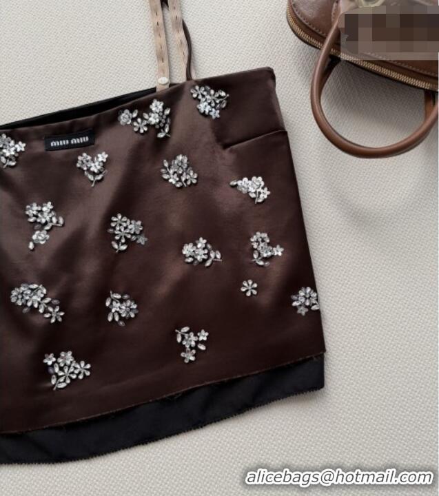 Best Price Miu Miu Vest with Strass MM032308 Brown 2026