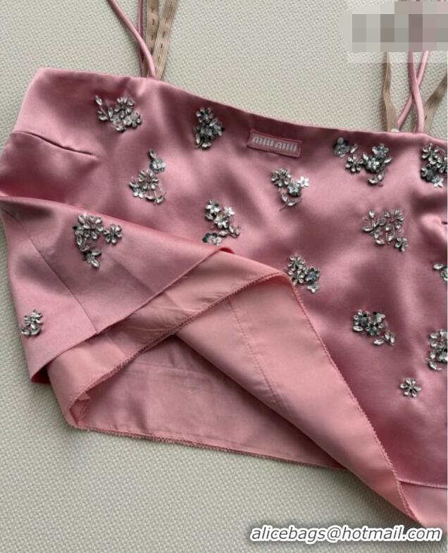 Super Quality Miu Miu Vest with Strass MM032308 Pink 2026