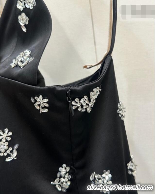 New Discount Miu Miu Dress with Strass MM032308 Black 2026