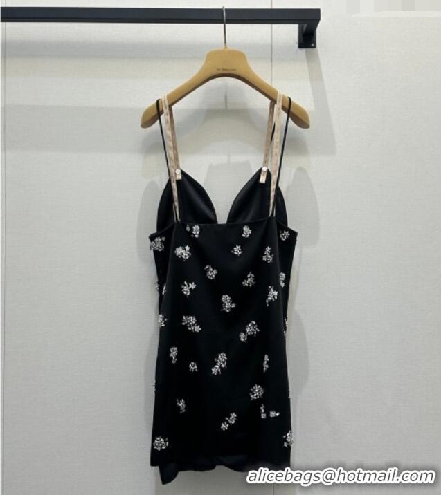 New Discount Miu Miu Dress with Strass MM032308 Black 2026