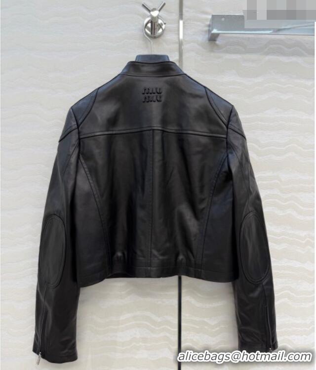 Popular Style Miu Miu Lambskin Leather Jacket MM032309 Black 2026