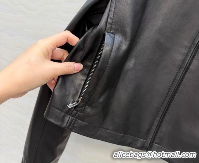 Popular Style Miu Miu Lambskin Leather Jacket MM032309 Black 2026