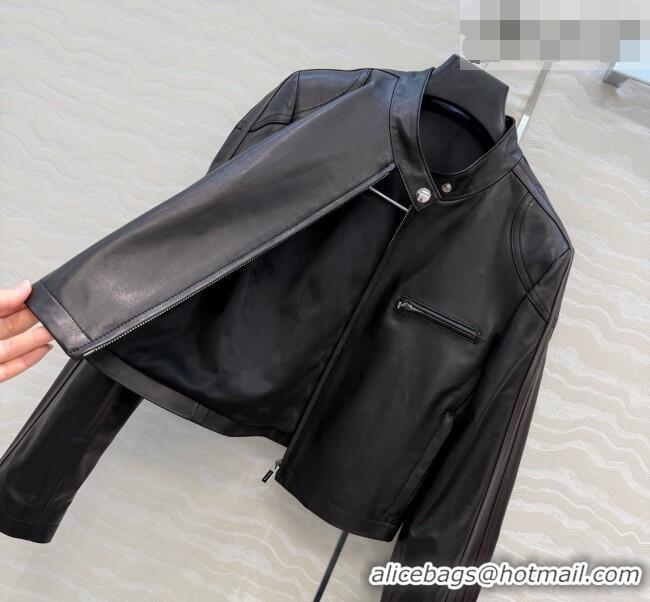 Popular Style Miu Miu Lambskin Leather Jacket MM032309 Black 2026