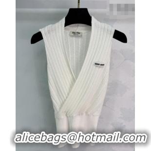 ​Buy Fashionable Miu Miu Wool Knit Vest MM032310 White 2026