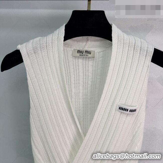 ​Buy Fashionable Miu Miu Wool Knit Vest MM032310 White 2026