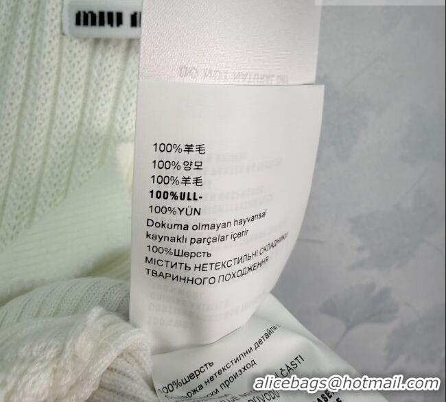 ​Buy Fashionable Miu Miu Wool Knit Vest MM032310 White 2026