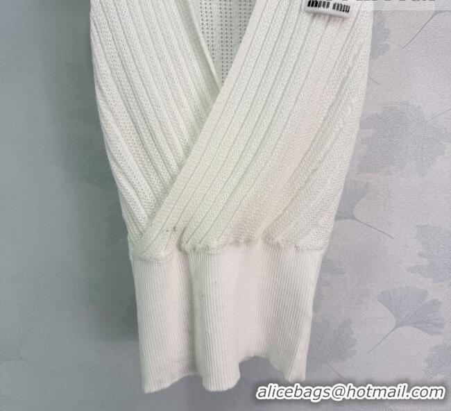 ​Buy Fashionable Miu Miu Wool Knit Vest MM032310 White 2026