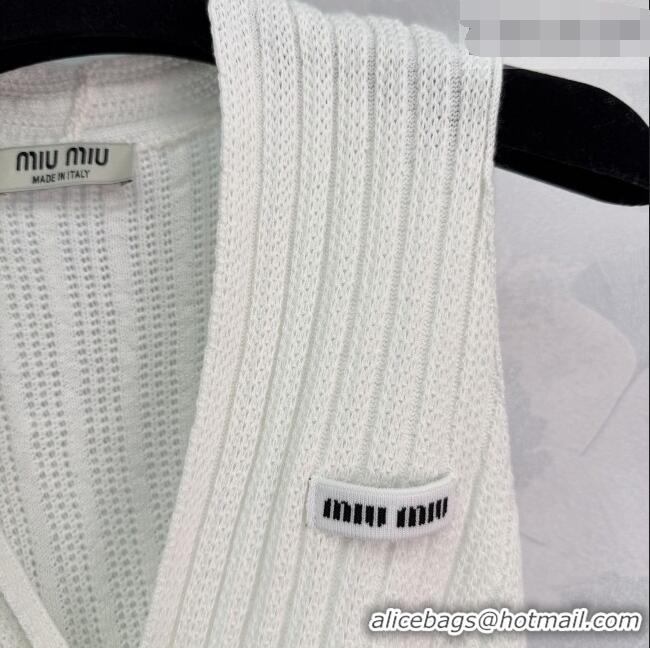 ​Buy Fashionable Miu Miu Wool Knit Vest MM032310 White 2026