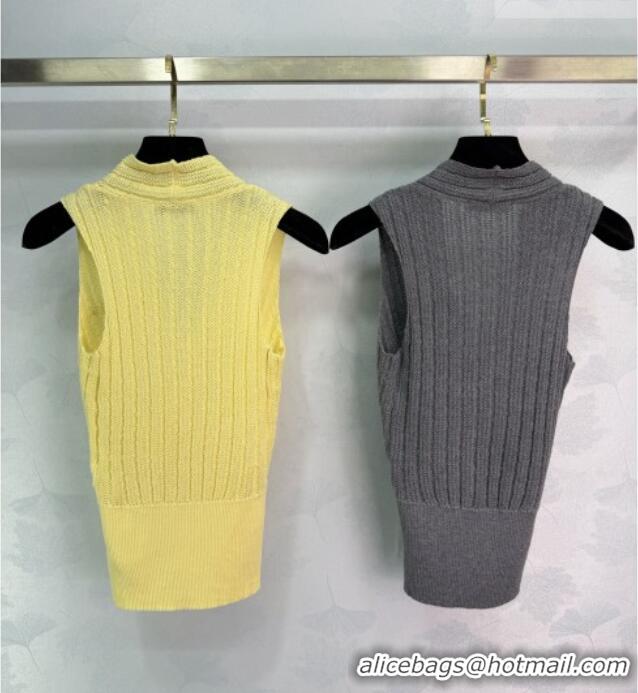 Buy Fashionable Miu Miu Wool Knit Vest MM032310 Black 2026