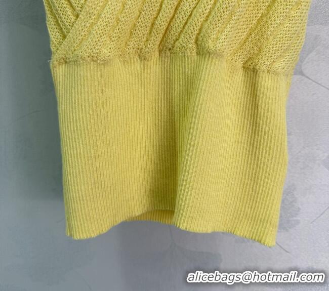 Reasonable Price Miu Miu Wool Knit Vest MM032310 Yellow 2026