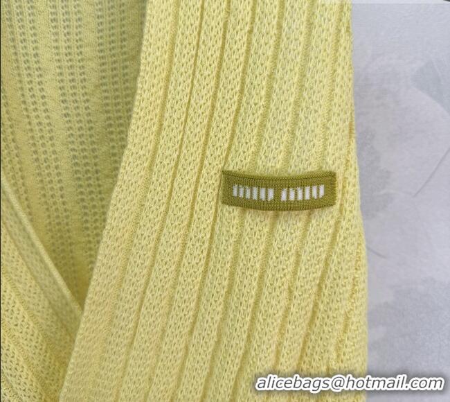 Reasonable Price Miu Miu Wool Knit Vest MM032310 Yellow 2026