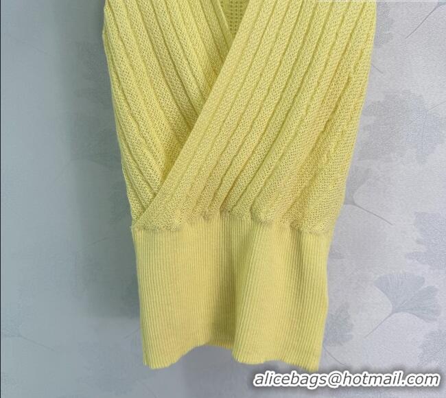 Reasonable Price Miu Miu Wool Knit Vest MM032310 Yellow 2026
