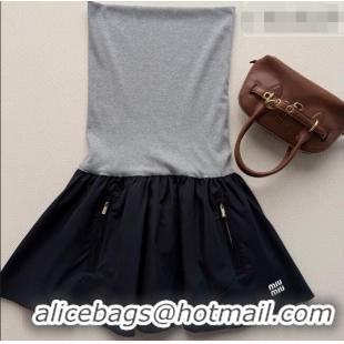 Top Grade Miu Miu Knit Dress MM011301 Grey/Black 2026