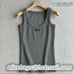 Original Cheap Miu Miu Knit Vest MM032315 Dark Grey 2026