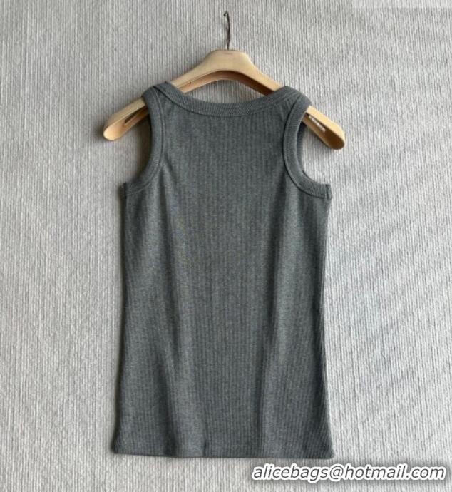 Original Cheap Miu Miu Knit Vest MM032315 Dark Grey 2026