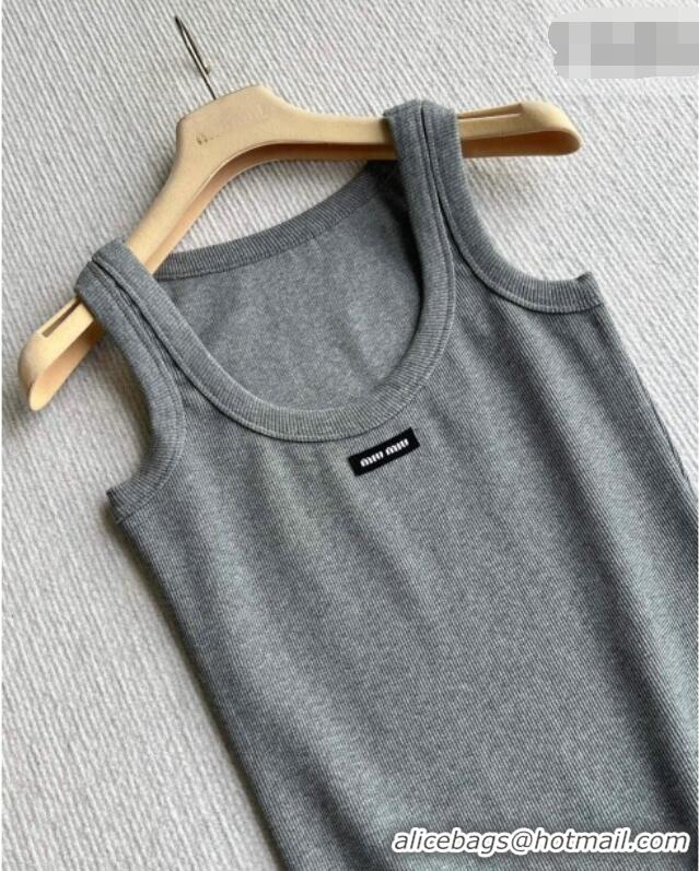 Original Cheap Miu Miu Knit Vest MM032315 Dark Grey 2026