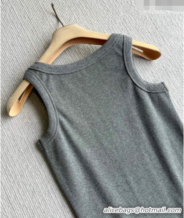 Original Cheap Miu Miu Knit Vest MM032315 Dark Grey 2026
