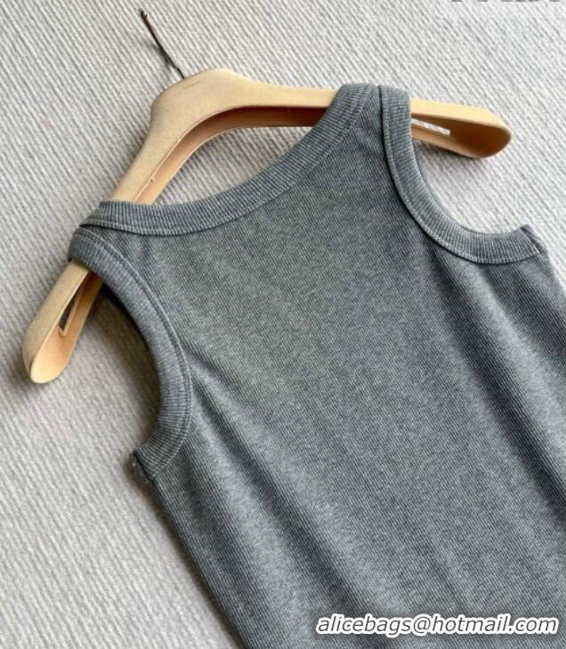 Original Cheap Miu Miu Knit Vest MM032315 Dark Grey 2026