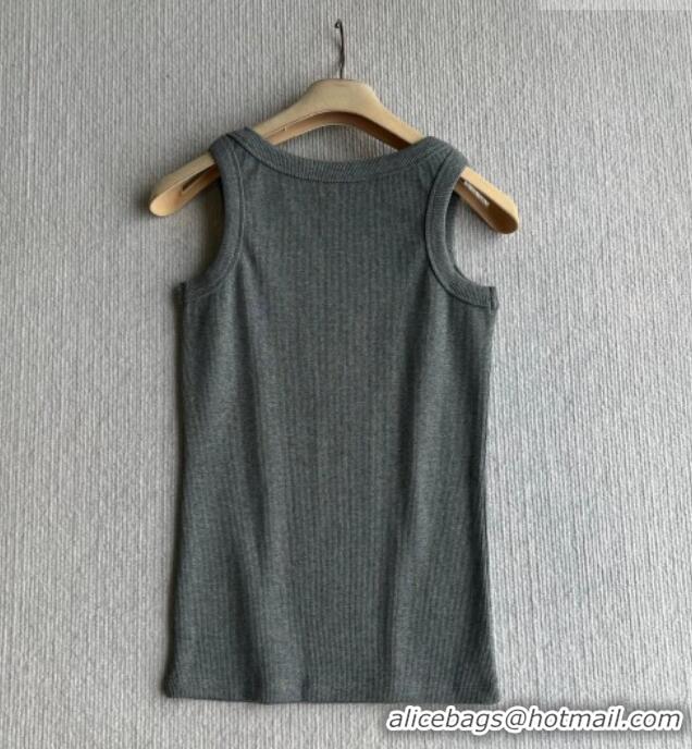 Original Cheap Miu Miu Knit Vest MM032315 Dark Grey 2026