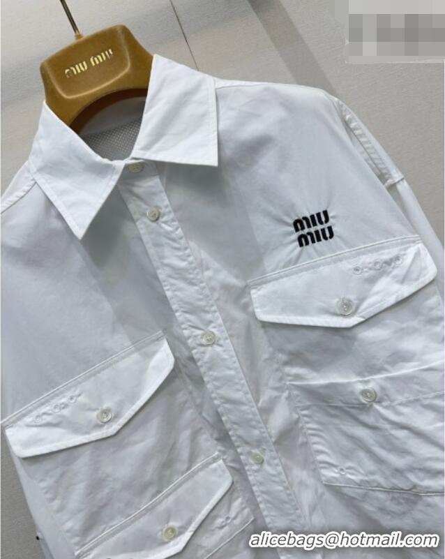 Famous Brand Miu Miu Long Shirt MM032315 White 2026