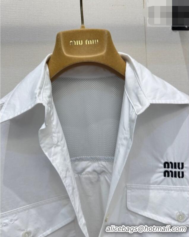 Famous Brand Miu Miu Long Shirt MM032315 White 2026