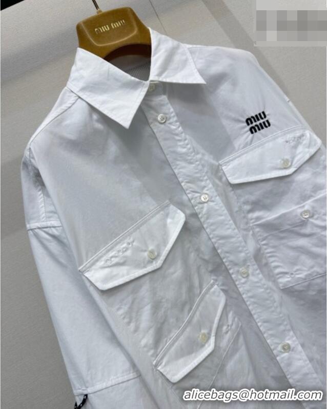 Famous Brand Miu Miu Long Shirt MM032315 White 2026