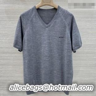 Low Cost Miu Miu Wool Knit Shirt MM032316 Dark Grey 2026