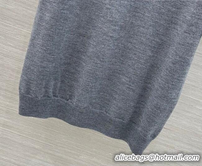 Low Cost Miu Miu Wool Knit Shirt MM032316 Dark Grey 2026