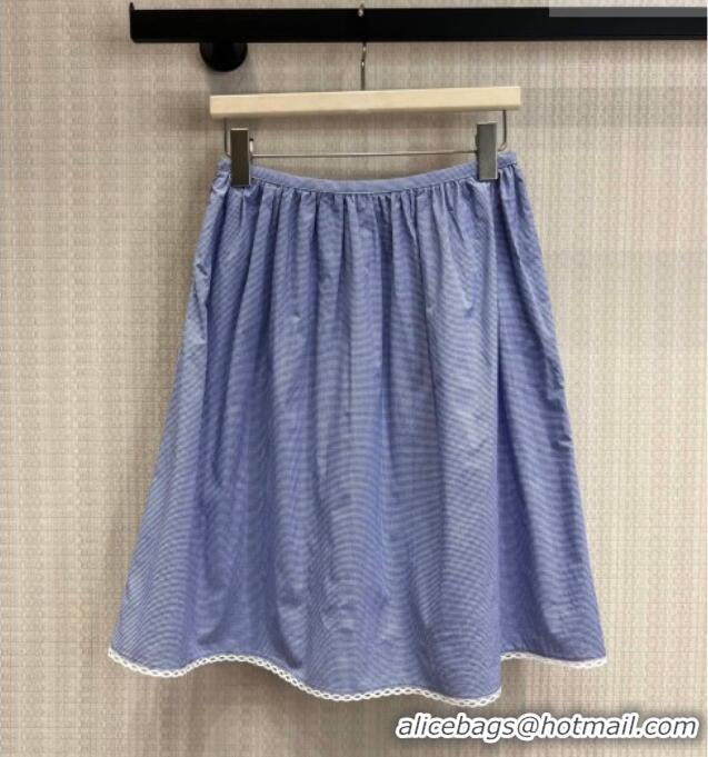 Market Sells Miu Miu Plaid Skirt MM032317 Blue 2026