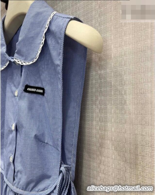 Market Sells Miu Miu Plaid Dress MM032317 Blue 2026