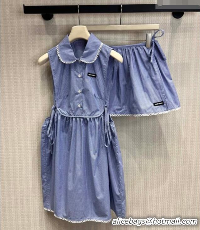 Market Sells Miu Miu Plaid Dress MM032317 Blue 2026