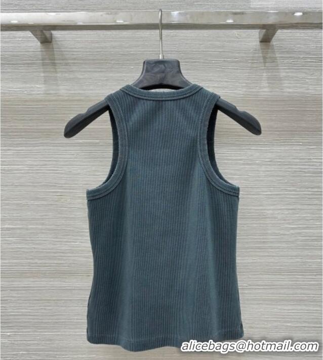 Hot Sell Cheap Miu Miu Cotton Knit Vest MM032318 Blue 2026