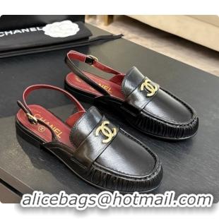 Sophisticated Chanel Shiny Lambskin Slingbacks G47397 Black 2026