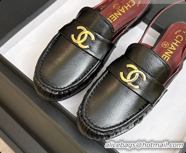 Sophisticated Chanel Shiny Lambskin Slingbacks G47397 Black 2026