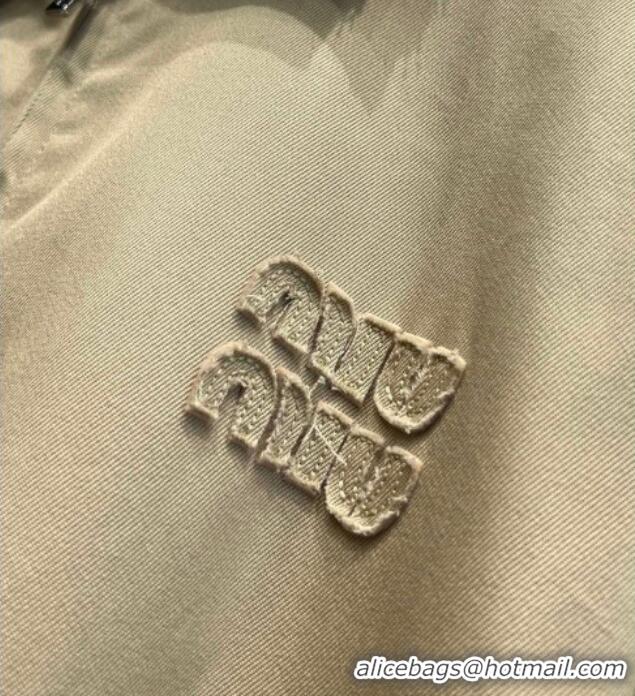Buy Cheap Miu Miu Cotton Jacket MM032319 Khaki/Blue 2026