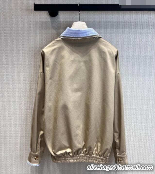 Buy Cheap Miu Miu Cotton Jacket MM032319 Khaki/Blue 2026