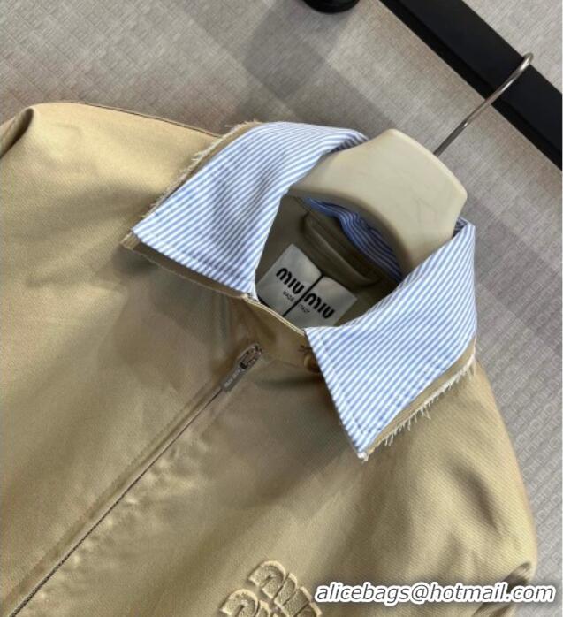 Buy Cheap Miu Miu Cotton Jacket MM032319 Khaki/Blue 2026