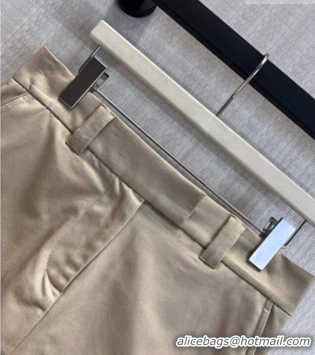 Inexpensive Miu Miu Cotton Mini Skirt MM032319 Khaki/Blue 2026