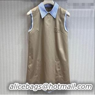 ​Buy Promotional Miu Miu Cotton Dress MM032319 Khaki/Blue 2026