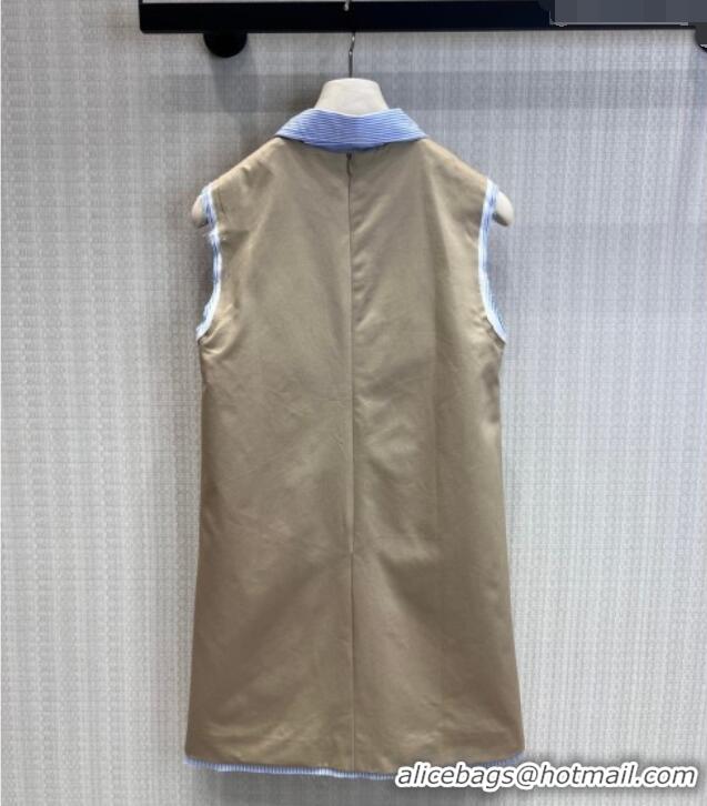 ​Buy Promotional Miu Miu Cotton Dress MM032319 Khaki/Blue 2026