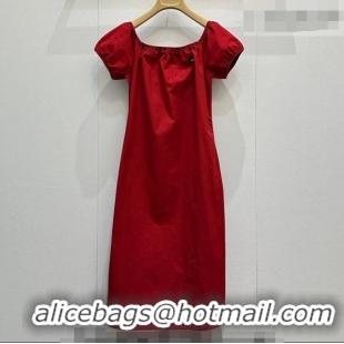 Reasonable Price Miu Miu Cotton Dress MM032320 Red 2026