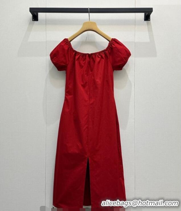 Reasonable Price Miu Miu Cotton Dress MM032320 Red 2026