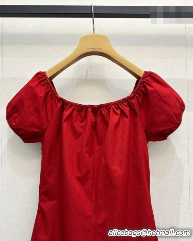 Reasonable Price Miu Miu Cotton Dress MM032320 Red 2026