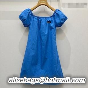 Buy Discount Miu Miu Cotton Dress MM032320 Blue 2026