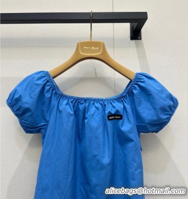 Buy Discount Miu Miu Cotton Dress MM032320 Blue 2026