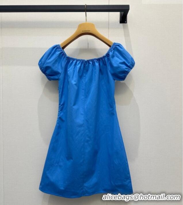 Buy Discount Miu Miu Cotton Dress MM032320 Blue 2026