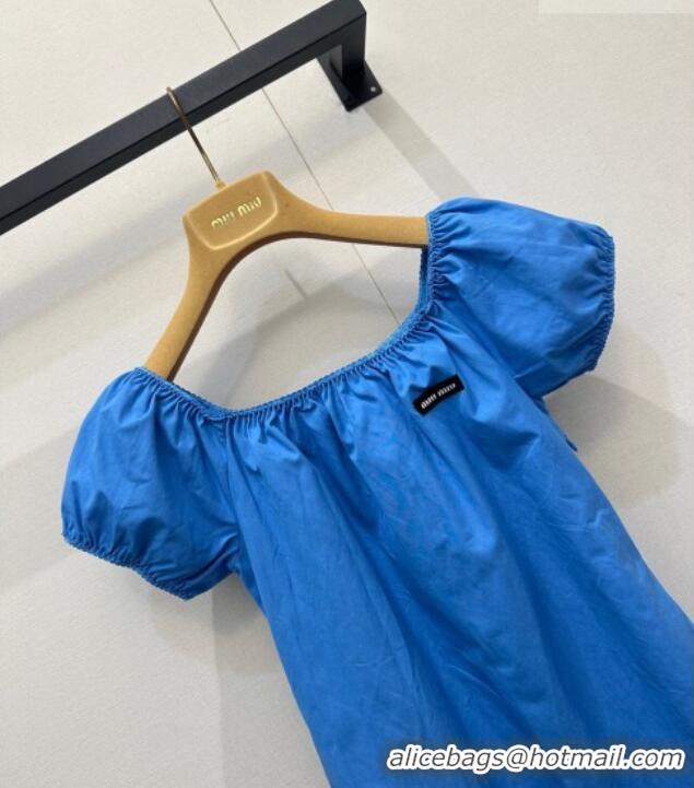 Buy Discount Miu Miu Cotton Dress MM032320 Blue 2026